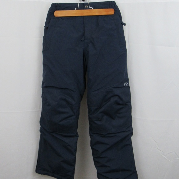 girls boys kids squall ski snowboard bib pants lands end black size 4